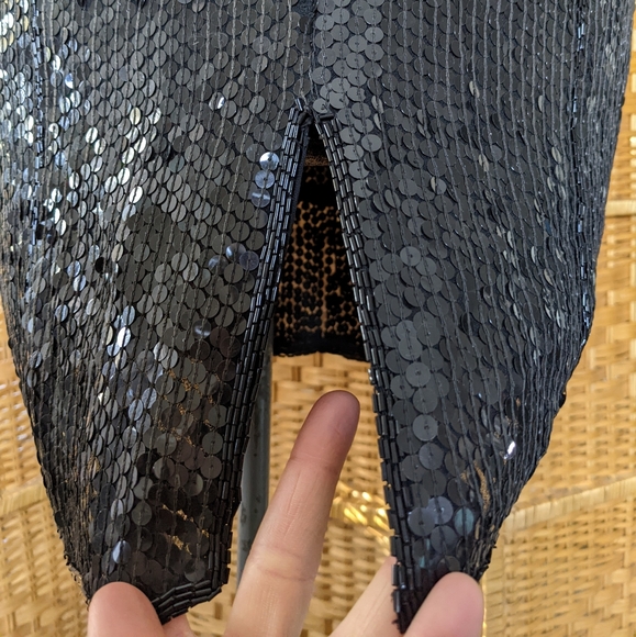 80s Vintage Sequin Beaded Dress - Picture 10 of 11